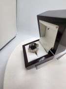 Very fine one Star Ruby 26.25 CW and Sapphire ring in silver 14k gold plated