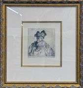 Extremely Rare and Collectible Antique Etching After Rembrandt, c. 1880