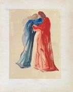 Rare Salvador Dali Original Engraving from The Divine Comedy, Purgatory