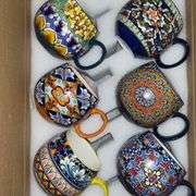 Set of  Boho Porcelain Mugs