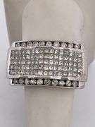 MEN'S CERTIFIED 14K WHITE GOLD AND DIAMOND RING 2.50 CARATS