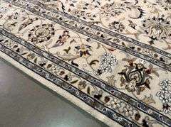 FINE SILK & WOOL KASHAN RUG 9x12