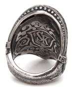 925 Sterling silver Scott Kay large black sapphire ring