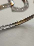 925 Sterling Silver Two Horsebit Motifs With End Design As Half Saddle Details Bangle