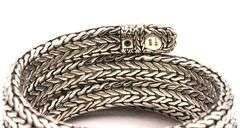 John Hardy 2 tone Palu Coil wrap bangle bracelet