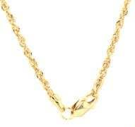 14kt Yellow gold rope chain necklace
