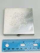 Sterling Silver Engraved Wadsworth Vanity Case Powder Compacts