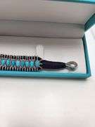 Traditional Sterling Silver Bracelet with Turquoise and Diamond Accents