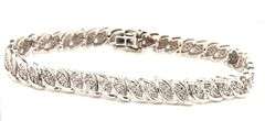 925 Sterling silver diamond bracelet
