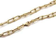18kt Yellow gold paper clip chain necklace