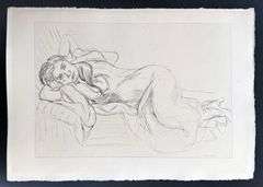 Very rare Henri Matisse etching signed in the plate, C.1920, from the series of Cinquante Dessins