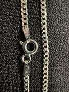 10k White Gold Solid Curb Link Chain 2mm Necklace 24"