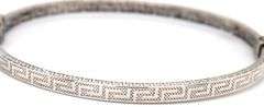 Greek key bangle bracelet in 925 sterling silver