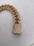 MEN'S 14K YELLOW GOLD AND DIAMOND CUBAN LINK BRACELET. CERTIFIED. OVER 135 GRAMS.