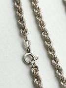 Italian 925 Sterling Silver Rope Chain Necklace