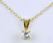 14K Gold Diamond Pendant & Chain