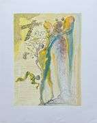 Collectible Original Color Engraving by Salvador Dali from The Divine Comedy