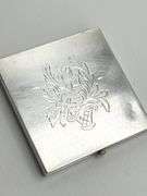 Sterling Silver Engraved Wadsworth Vanity Case Powder Compacts