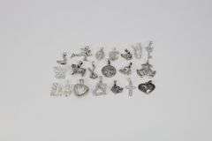 .925 Sterling Silver Curated Pendant Set 20 Pendants & Charms