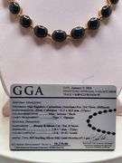 Magnificent Star Sapphire and diamond Necklace in Silver – GGA Certified