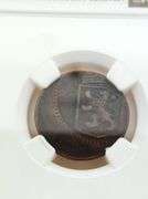 1735 VOC N.E. Indies Duit Holland, NGC VF30BN MINT ERROR 30% Off Center