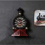 Vintage-Style Steampunk Locomotive Wall Clock