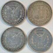 4 Diff. Nicer 19th Century Morgan Silver Dollars 1879 to 1889