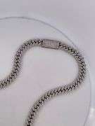 CERTIFIED 14 K WHITE GOLD DIAMOND CUBAN LINK CHAIN 168.8 GRAMS