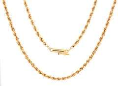 Practical 14K YG Rope Necklace