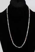 Sterling Silver Long Rope Figarope 3.8mm Wide Knot Figaro Link Necklace Chain 18"