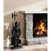 Dark Knight Medieval-Style Fireplace Tool Set
