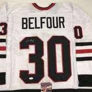 Autographed Ed Belfour Chicago Hockey Jersey with COA