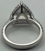 14K White Gold Trillion Cut Diamond Ring of 2.88ct