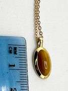 14KT Yellow Gold Filled Tiger Eye Drop pendant Necklace