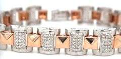 14kt White and rose gold diamond bracelet
