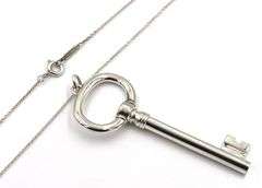 Tiffany & Co large oval key pendant on chain