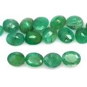Rich green 6.66ct set of 5x4mm Zambian Emerald set