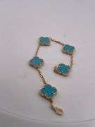 CERTIFIED BRAND NEW 18K YELLOW GOLD CLOVER LEAF BRACELET