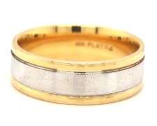 14kt Yellow and white gent's band