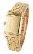 Jaeger Le Coulture Reverso 265.1.08, 33 X 21mm, Diamond Bezel, 18K Ladies Watch