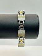 Sharp  Gold Plated Italian Link Bracelet