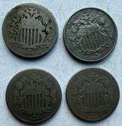 Four Shield Nickels