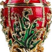Lilies of the Valley Fabergé Egg Replica Jewelry Box
