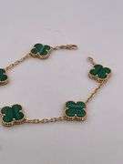 CERTIFIED BRAND NEW 18K YELLOW GOLD CLOVER LEAF BRACELET