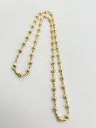 14KT Yellow Gold Faceted Shimmering Gold Beaded Necklace
