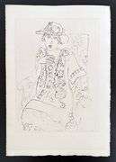 Very rare Henri Matisse etching signed in the plate, C.1920, from the series of Cinquante Dessins