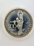 1980 National Bank Of Hungary - XIII Winter Olympic Games Silver Coin