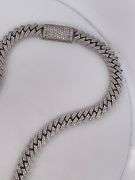 CERTIFIED 14 K WHITE GOLD DIAMOND CUBAN LINK CHAIN 168.8 GRAMS