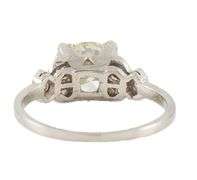 Vintage 1.60ctw Round Diamond Art Deco Engagement Ring in Platinum