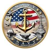 US Navy 250th Anniversary Double-Sided Commemorative Coin